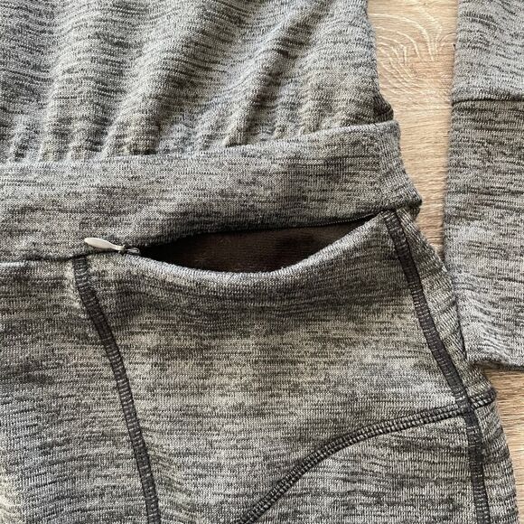 Athleta Give It Your All Sweater Dress Marled Charcoal Grey - Size: Small - Picture 10 of 12